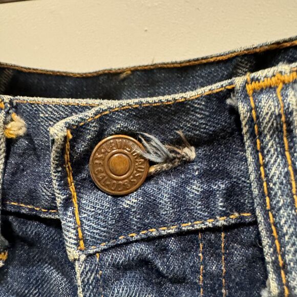 Levi's VTG Jeans 517 Big E Orange Tab Patches Bootcut 1969-1971 Talon Zip 32x34 - Picture 3 of 16